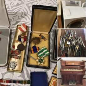MaxSold Auction: This online auction features a Moller Pump Organ, Oak Roll top Desk, Pennsylvania House- buffet server, Haitian tribal art, Vintage drawing supplies, freezer, dryer & washer, portable generator, garden supplies, small hand tools and so much more!!!